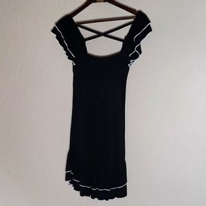 Bebe Flutter Sleeve Fitted Knit Dress